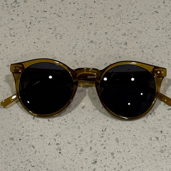 & Other Stories Round Mustard Yellow Sunglasses - Picture 7 of 12